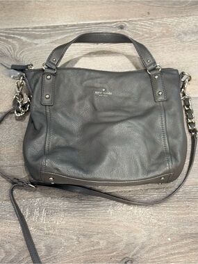 Kate Spade Pine Street Small Kori Grey Pebbled Leather Convertible Shoulder Bag